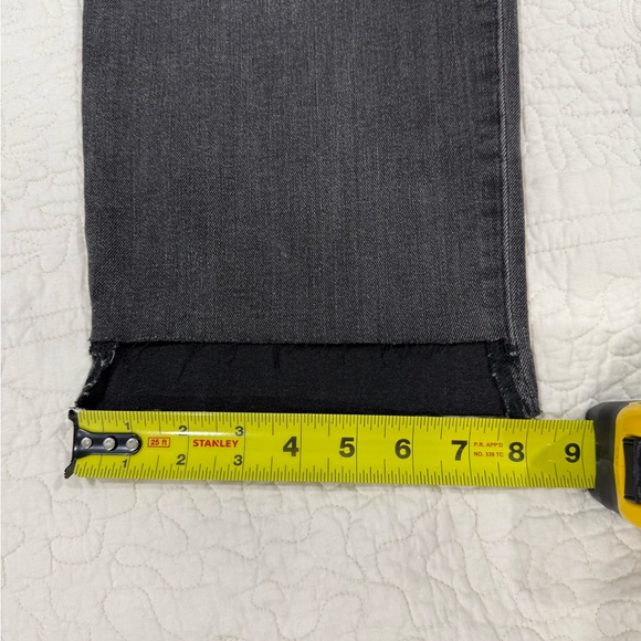 EXPRESS / Black Straight Leg Women's Jeans / Ankle High Rise / Size L 12/14/16 - Picture 7 of 12